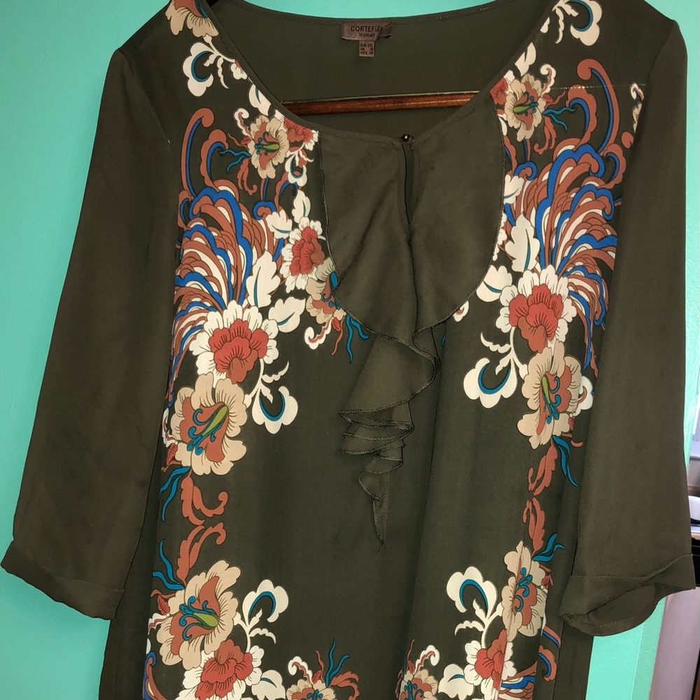 Cortefiel green dress